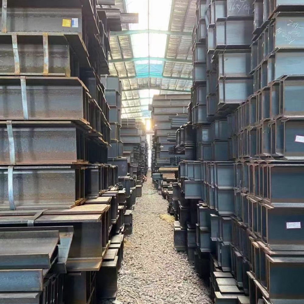 12मीटर ही हेब S355jr Q235 Q355 100X100mm H बीम स्टील कार्बन स्टील H-बीम वेल्डेड H बीम